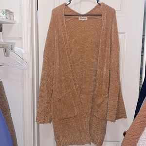 Mustard chenille cardigan